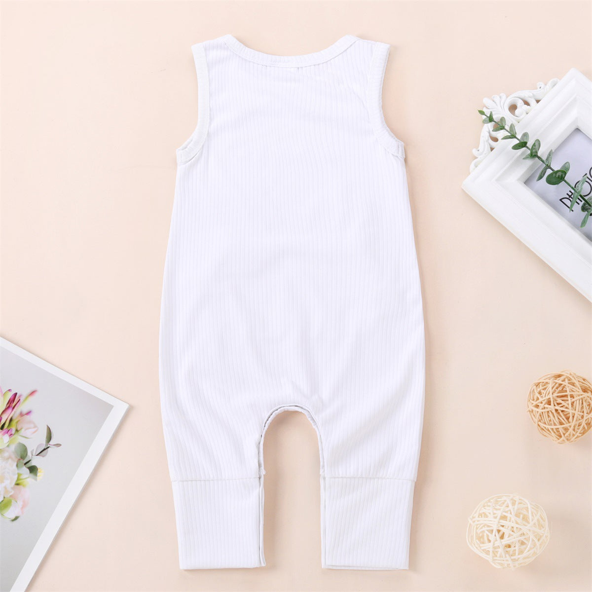 Baby Unisex Color-blocking Muslin&Ribbed Jumpsuits Wholesale 221216111