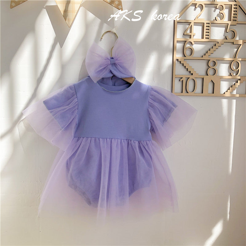 Baby Girls Bow Lace Rompers Wholesale 221216113