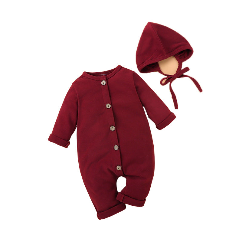 Baby Unisex Solid Color Jumpsuits Wholesale 221216116