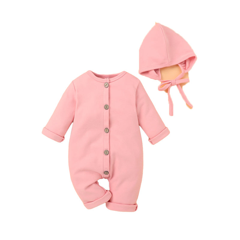 Baby Unisex Solid Color Jumpsuits Wholesale 221216116