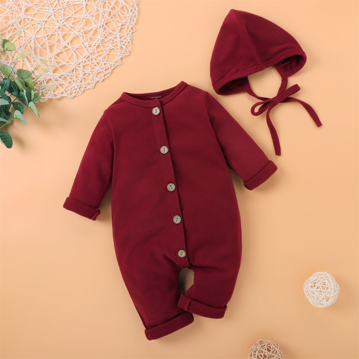 Baby Unisex Solid Color Jumpsuits Wholesale 221216116