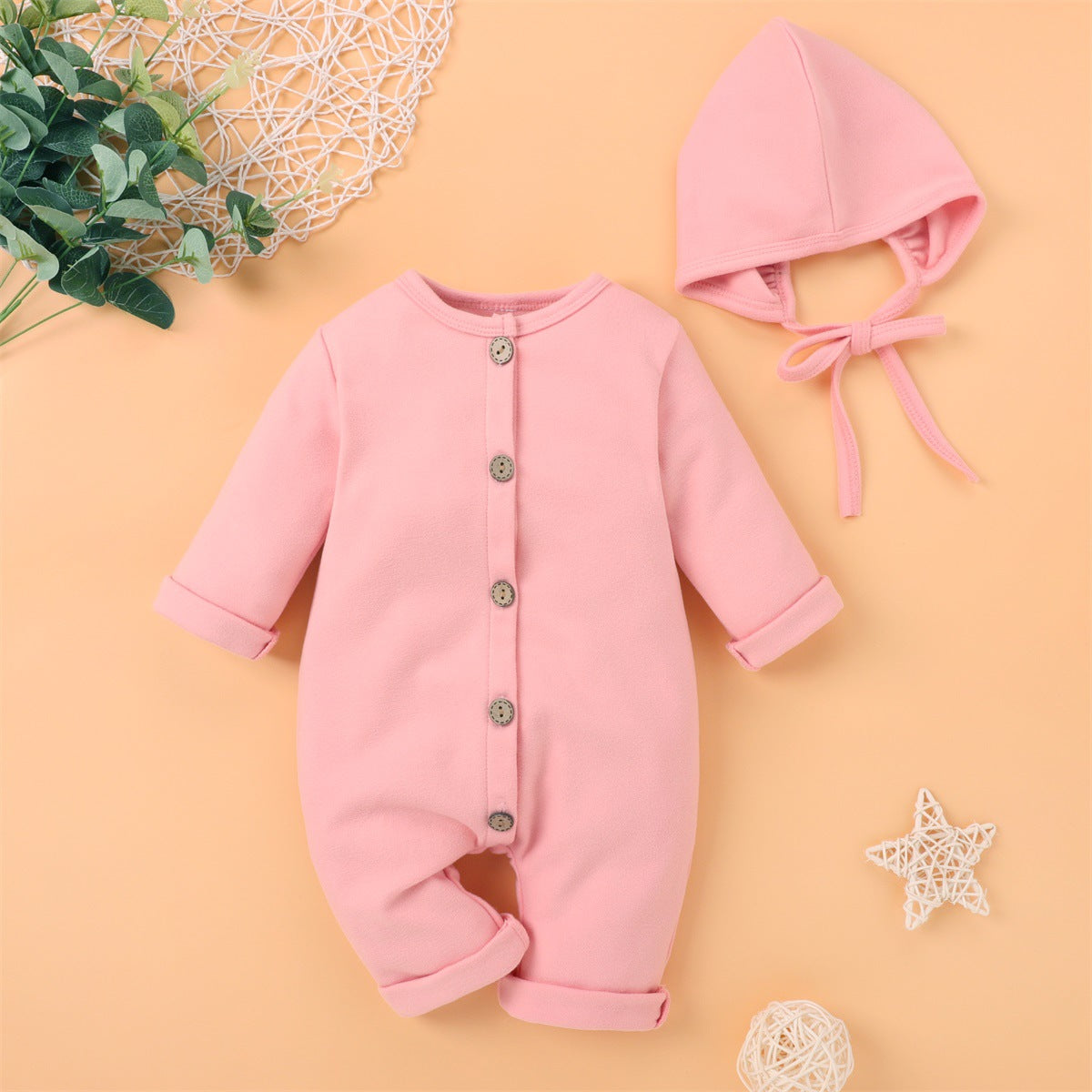 Baby Unisex Solid Color Jumpsuits Wholesale 221216116