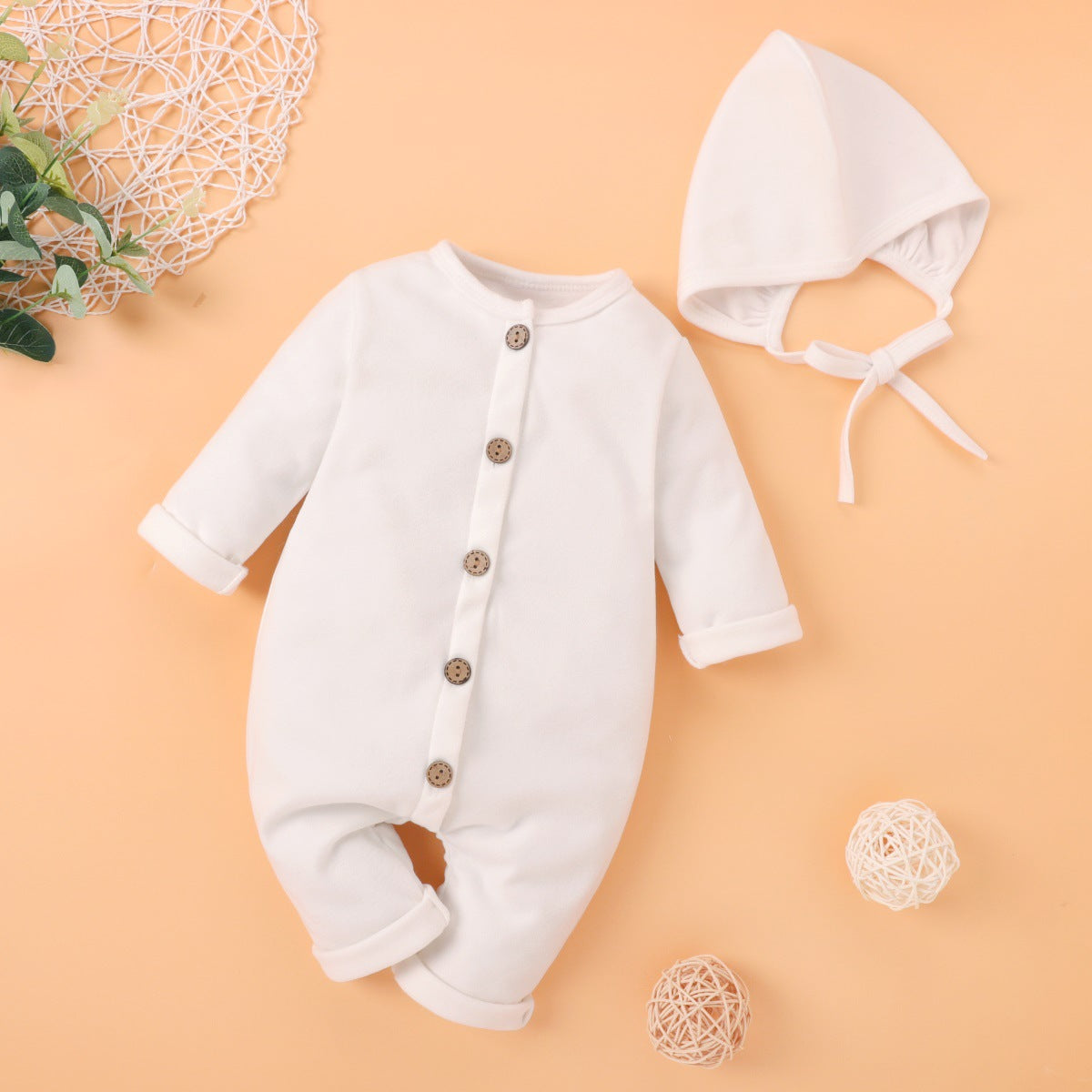 Baby Unisex Solid Color Jumpsuits Wholesale 221216116