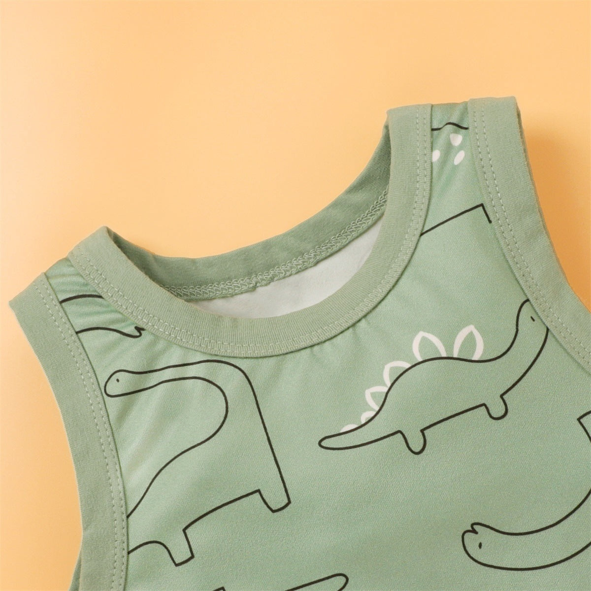 Baby Boys Striped Dinosaur Print Rompers Wholesale 221216119