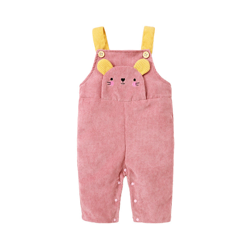 Baby Girls Color-blocking Cartoon Jumpsuits Wholesale 221216123