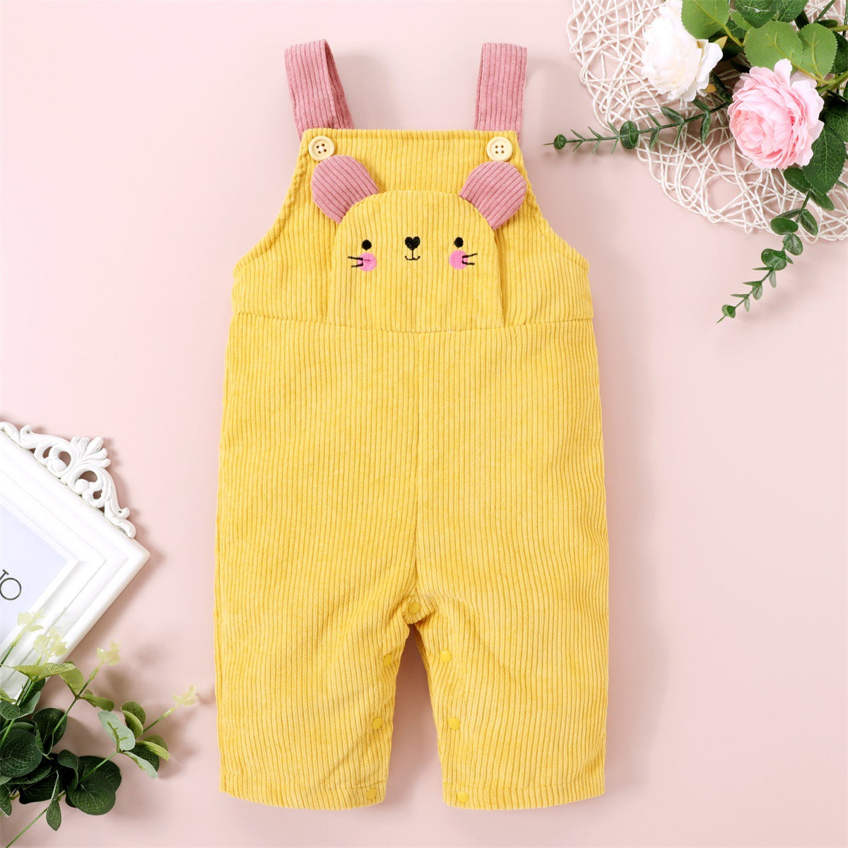 Baby Girls Color-blocking Cartoon Jumpsuits Wholesale 221216123