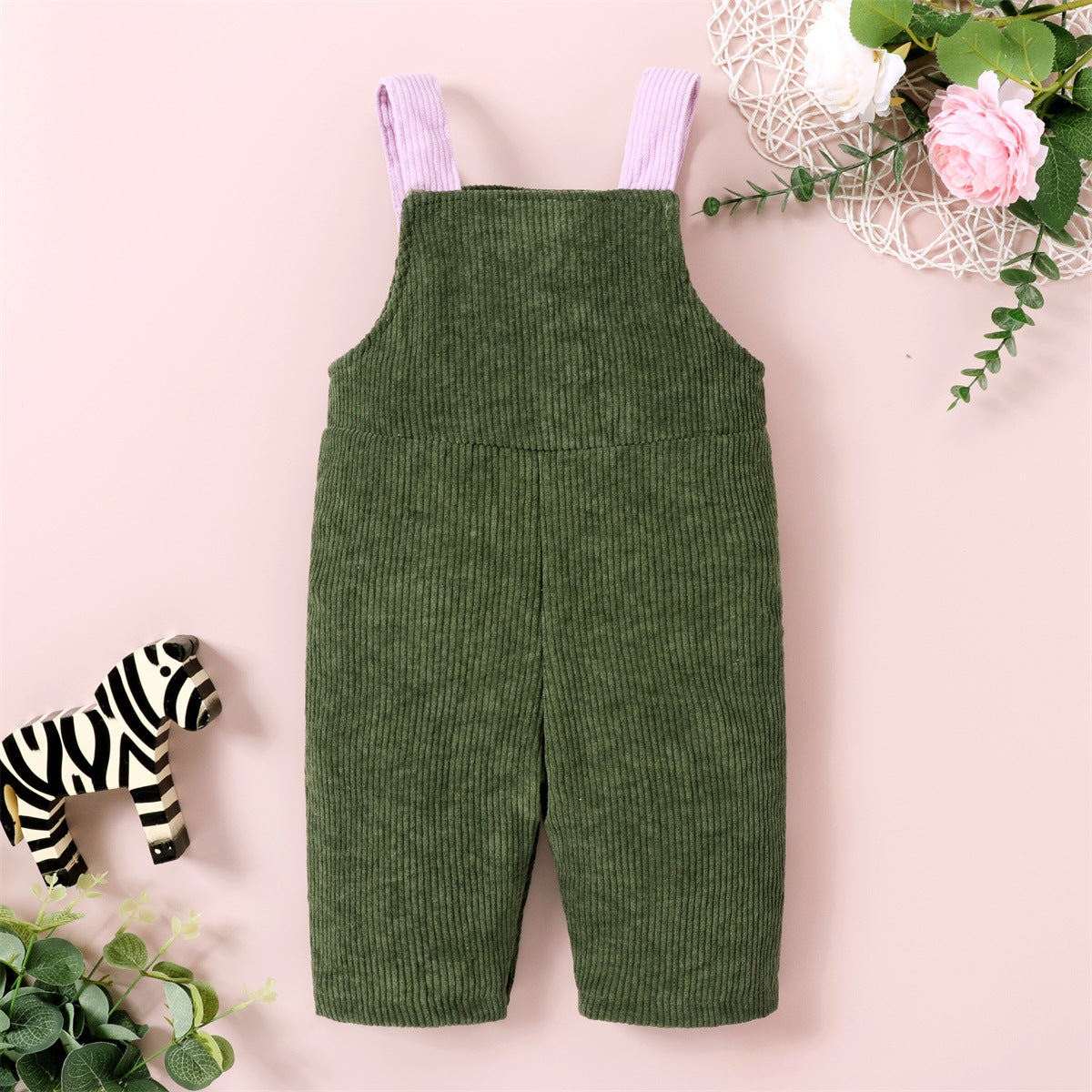 Baby Girls Color-blocking Cartoon Jumpsuits Wholesale 221216123