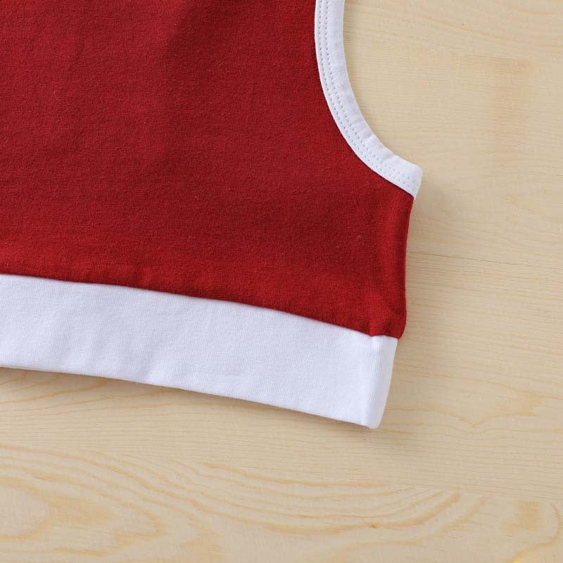 2 Pieces Set Baby Kid Unisex Color-blocking Tank Tops And Shorts Wholesale 221216139