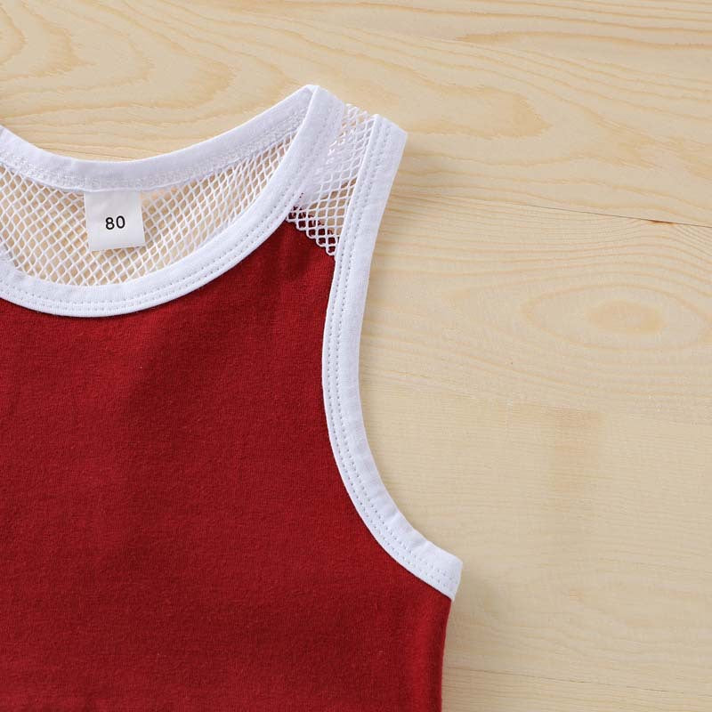 2 Pieces Set Baby Kid Unisex Color-blocking Tank Tops And Shorts Wholesale 221216139