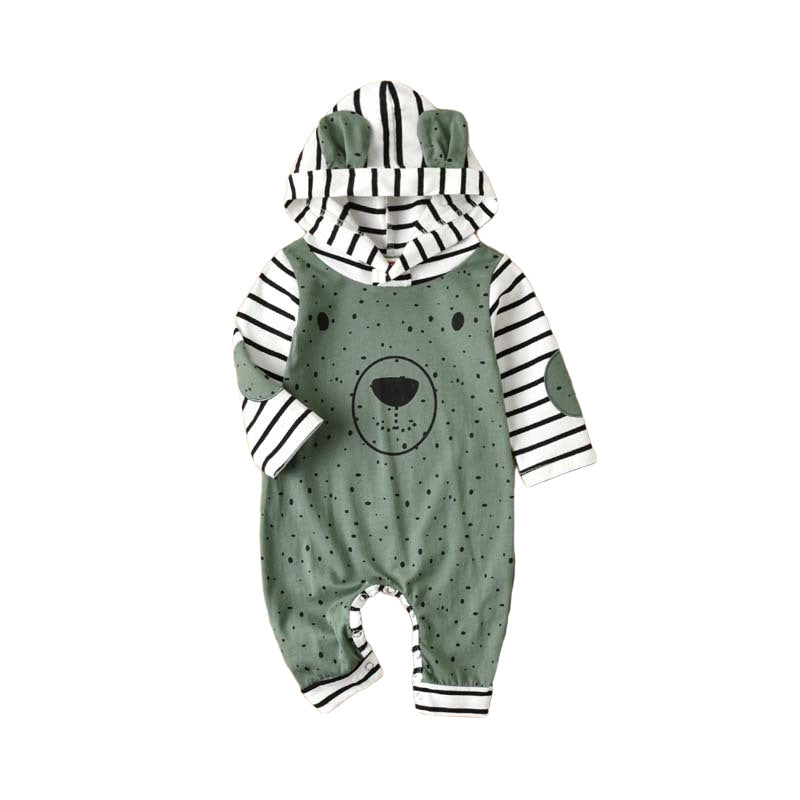 Baby Unisex Striped Cartoon Jumpsuits Wholesale 221216141