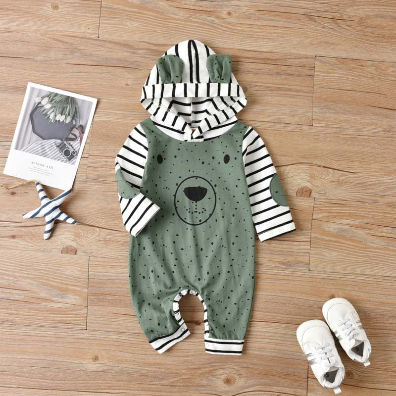 Baby Unisex Striped Cartoon Jumpsuits Wholesale 221216141