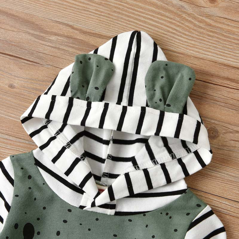 Baby Unisex Striped Cartoon Jumpsuits Wholesale 221216141