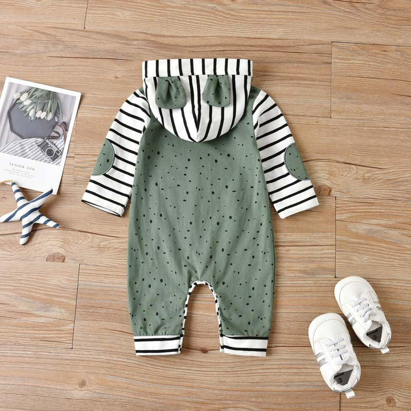 Baby Unisex Striped Cartoon Jumpsuits Wholesale 221216141