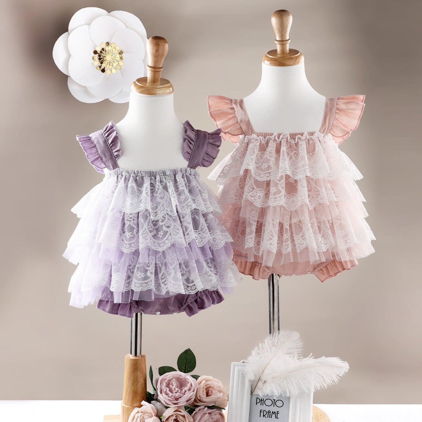 Baby Girls Lace Rompers Wholesale 221216150