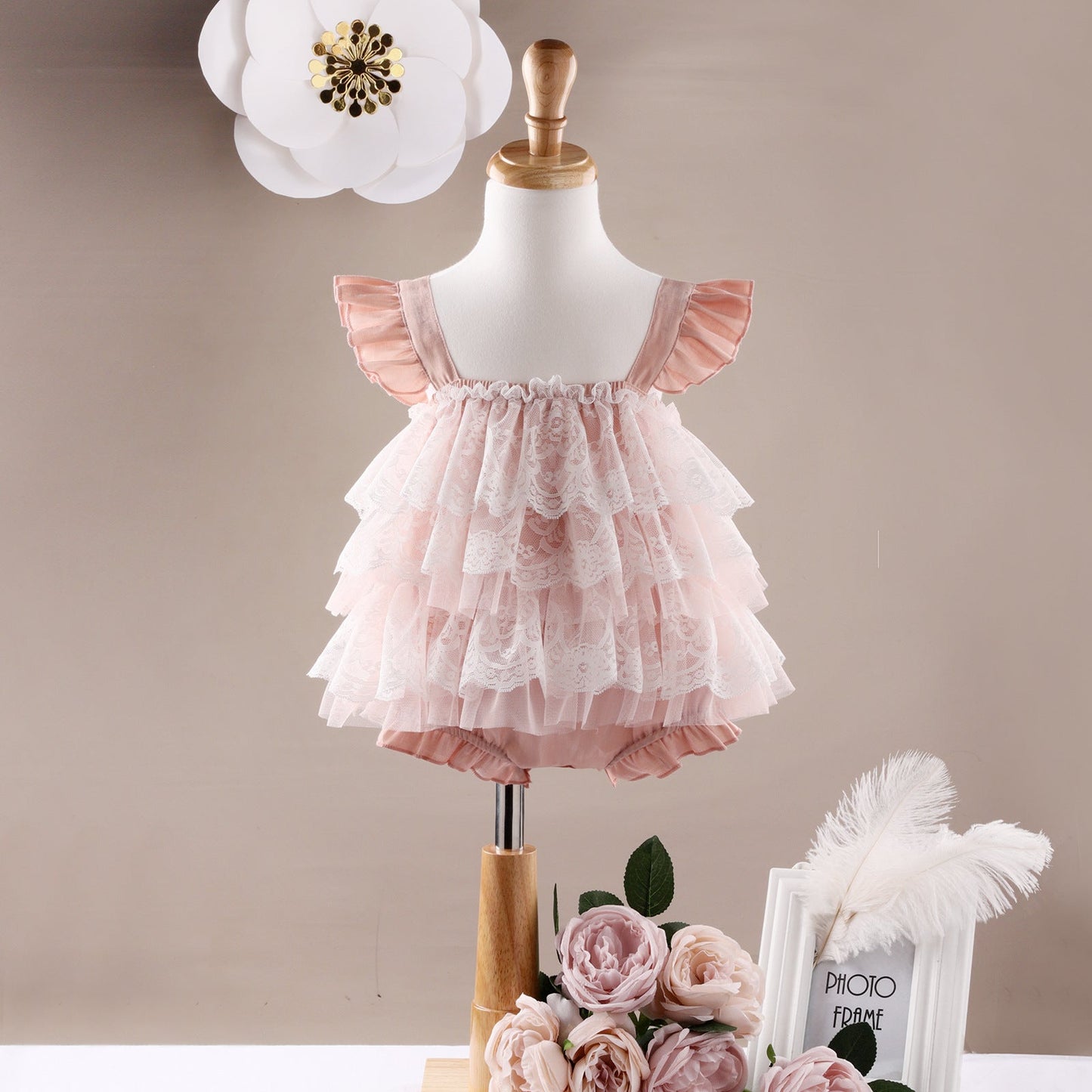 Baby Girls Lace Rompers Wholesale 221216150