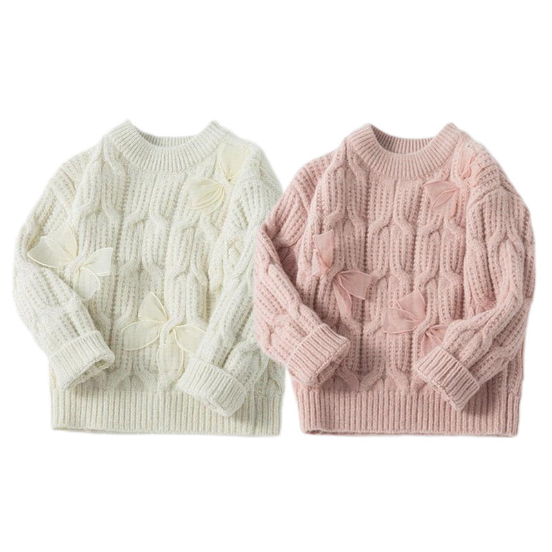 Baby Kid Girls Solid Color Sweaters Knitwear Wholesale 221216158