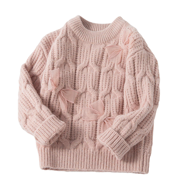 Baby Kid Girls Solid Color Sweaters Knitwear Wholesale 221216158