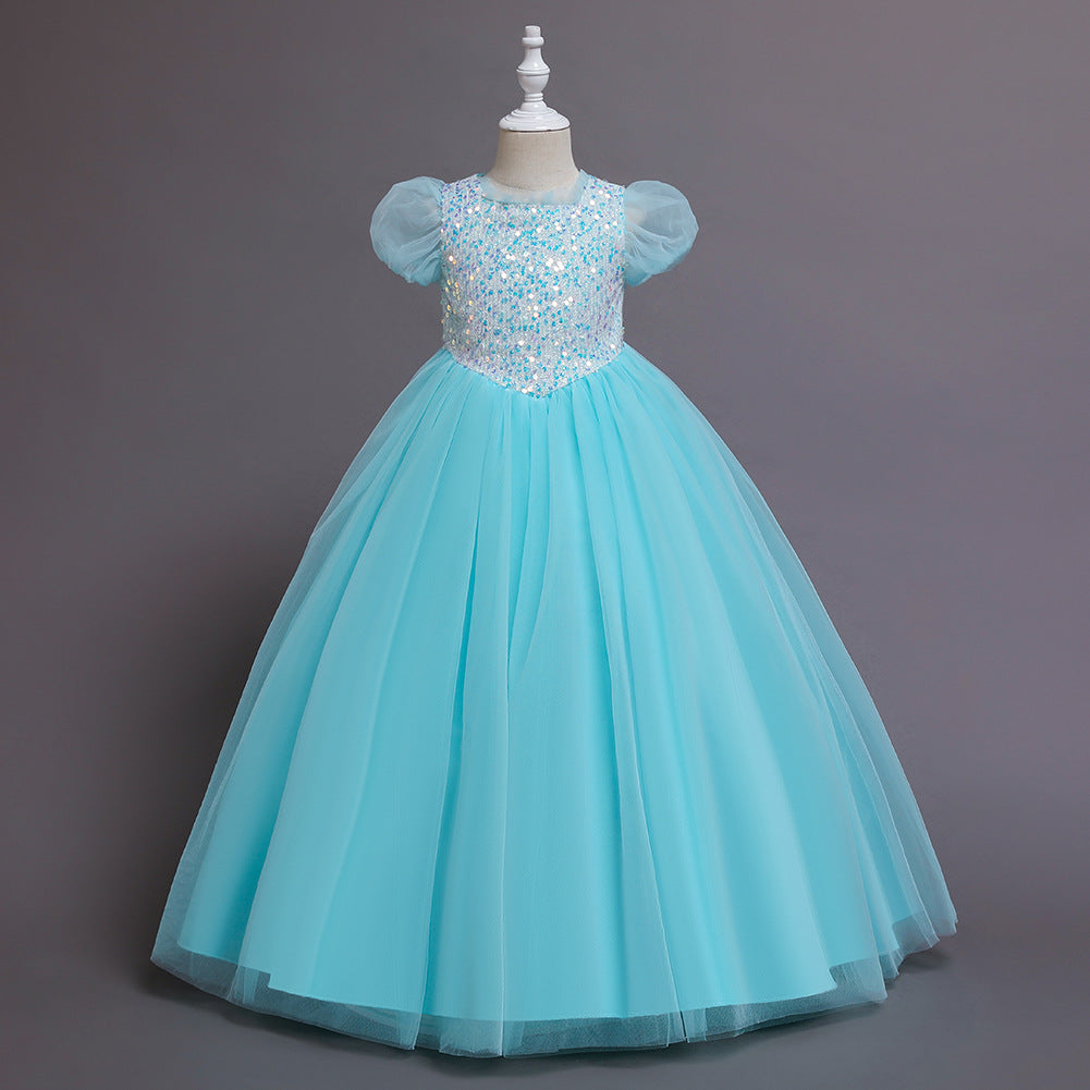 Kid Girls Solid Color Dressy Party Dresses Princess Dresses Wholesale 221216159