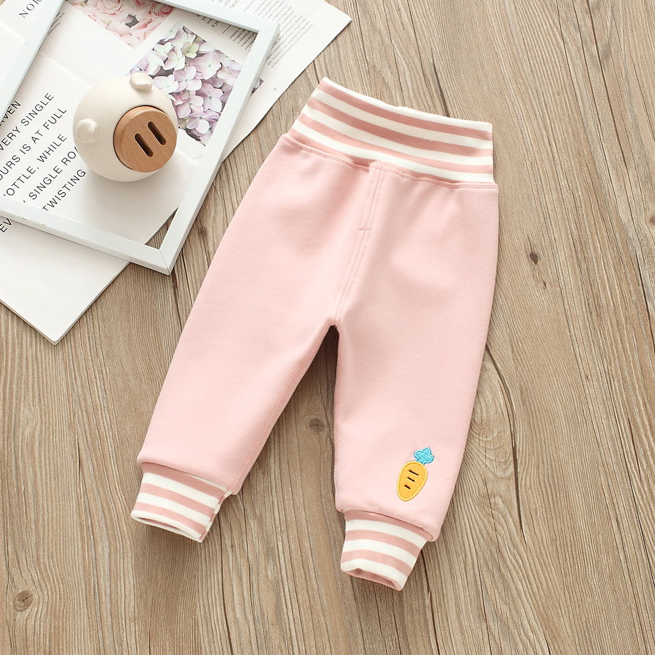 Baby Girls Cartoon Embroidered Pants Wholesale 221216184