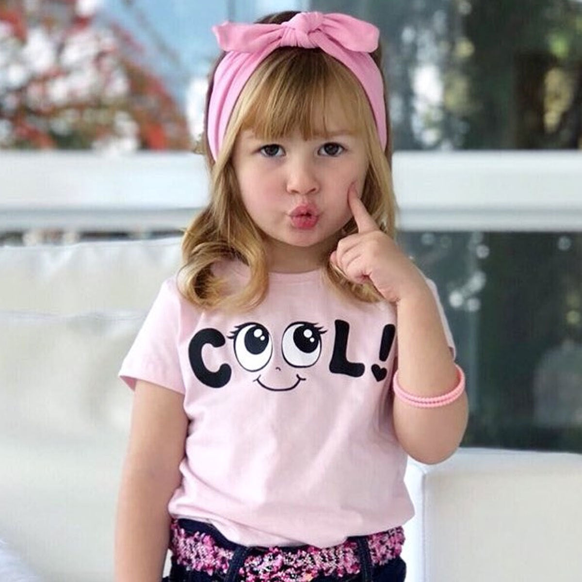 2 Pieces Set Baby Kid Girls Letters Expression Print T-Shirts And Leopard Ribbon Shorts Wholesale 22121624