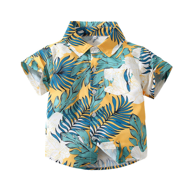 Baby Kid Girls Plant Print Shirts Wholesale 221216244