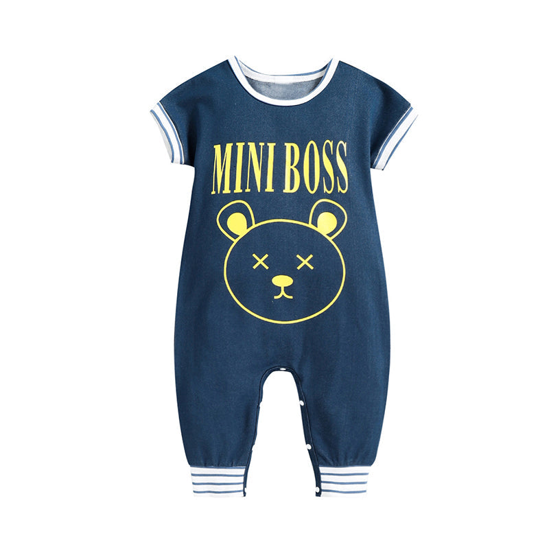 Baby Unisex Letters Cartoon Print Jumpsuits Wholesale 221216272