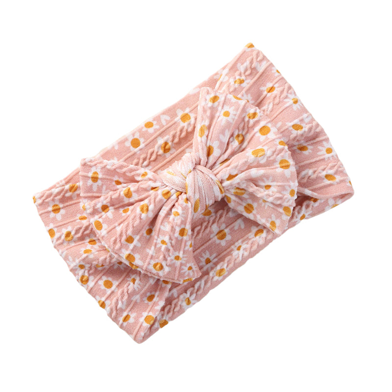 Girls Flower Bow Print Accessories Headwear Wholesale 221216281