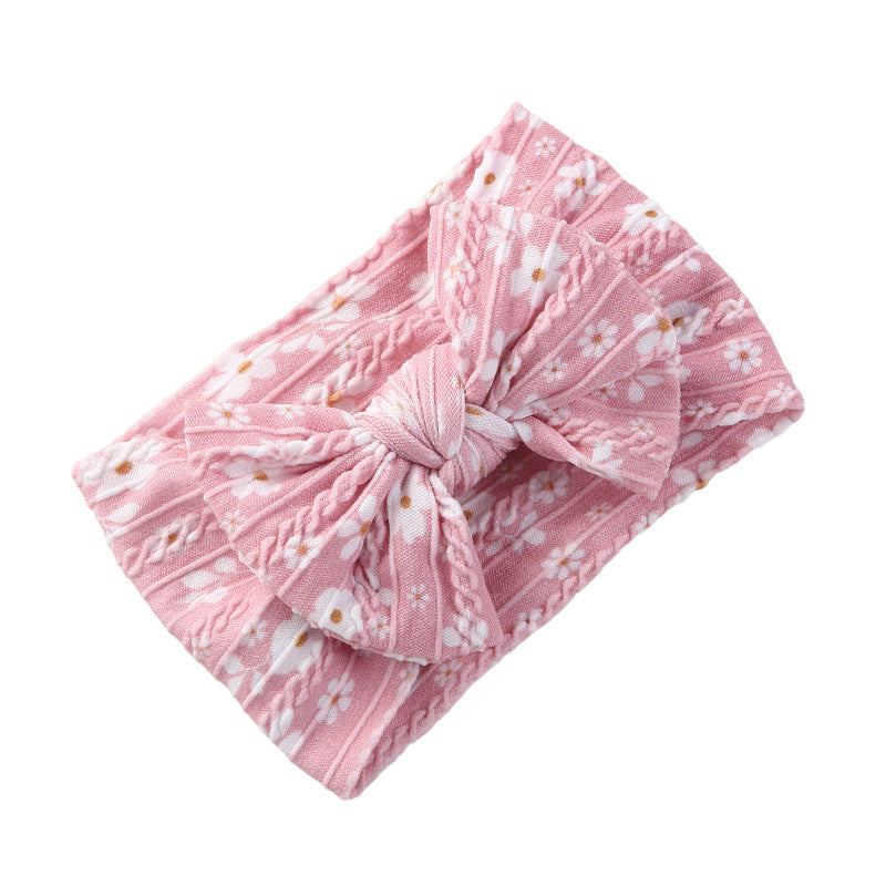 Girls Flower Bow Print Accessories Headwear Wholesale 221216281