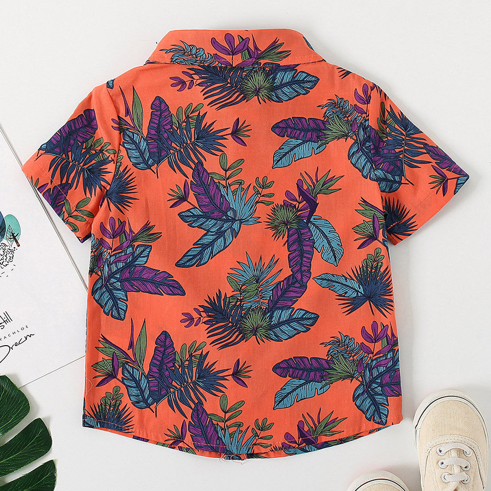 Baby Kid Boys Tropical print Shirts Wholesale 221216312