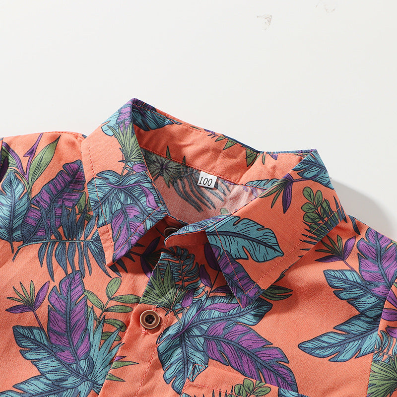 Baby Kid Boys Tropical print Shirts Wholesale 221216312