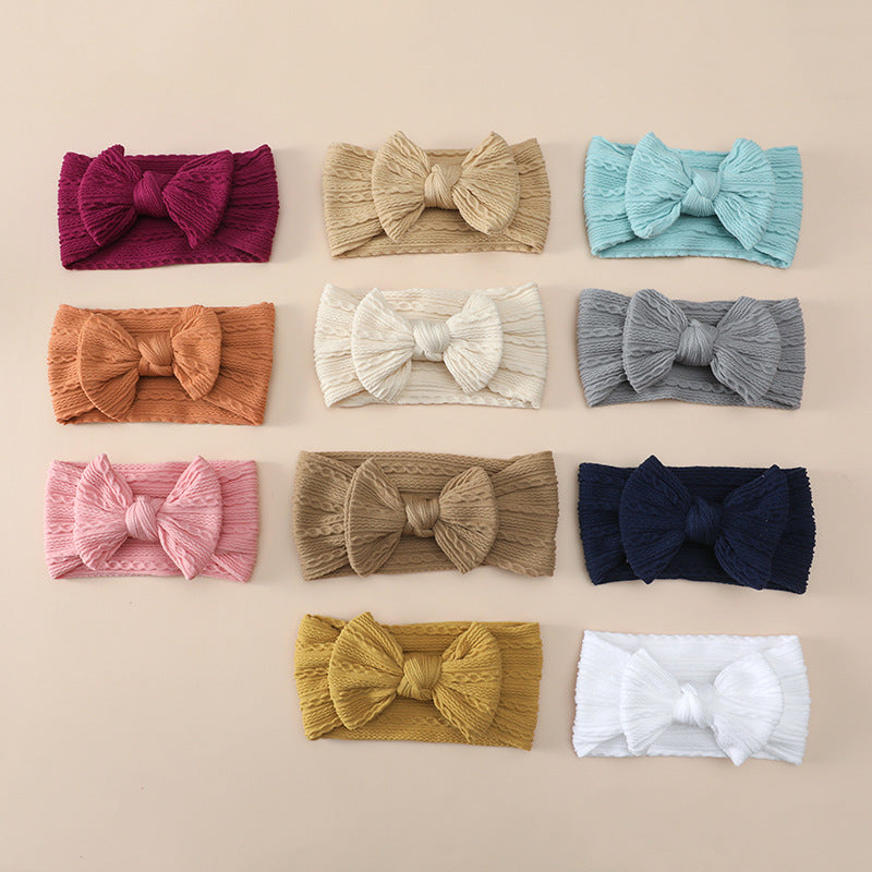 Girls Solid Color Bow Accessories Headwear Wholesale 221216350