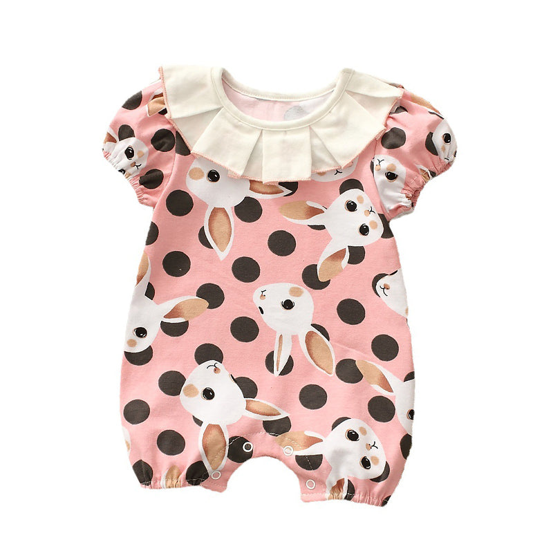 Baby Girls Polka dots Animals Print Jumpsuits Wholesale 221216352