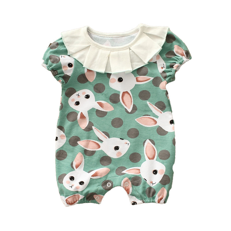 Baby Girls Polka dots Animals Print Jumpsuits Wholesale 221216352