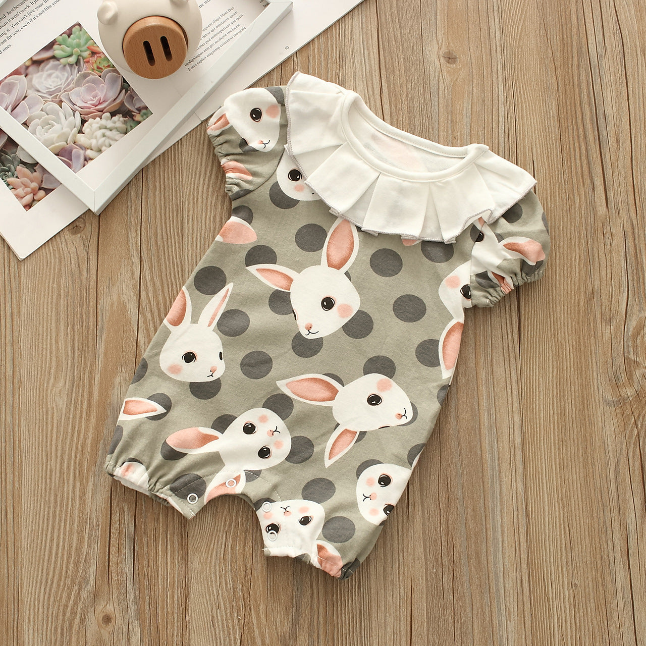 Baby Girls Polka dots Animals Print Jumpsuits Wholesale 221216352