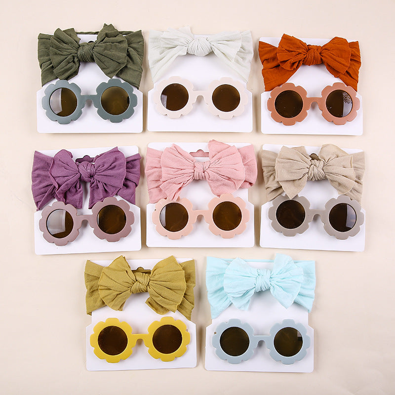 Girls Solid Color Bow Beach Accessories Glasses Wholesale 221216374