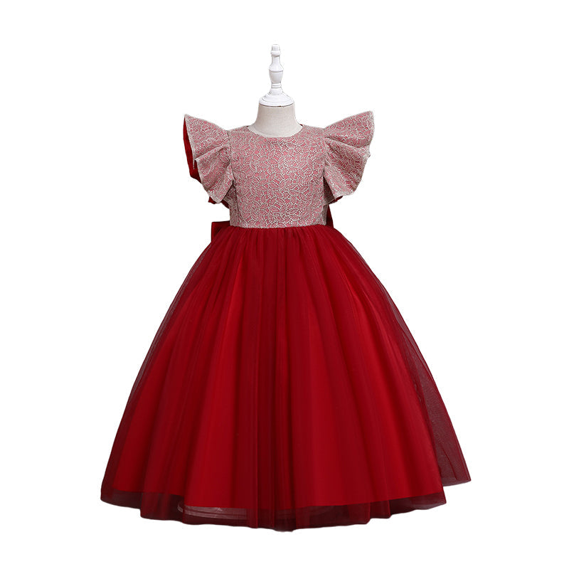 Kid Girls Solid Color Dressy Birthday Party Dresses Princess Dresses Wholesale 221216402