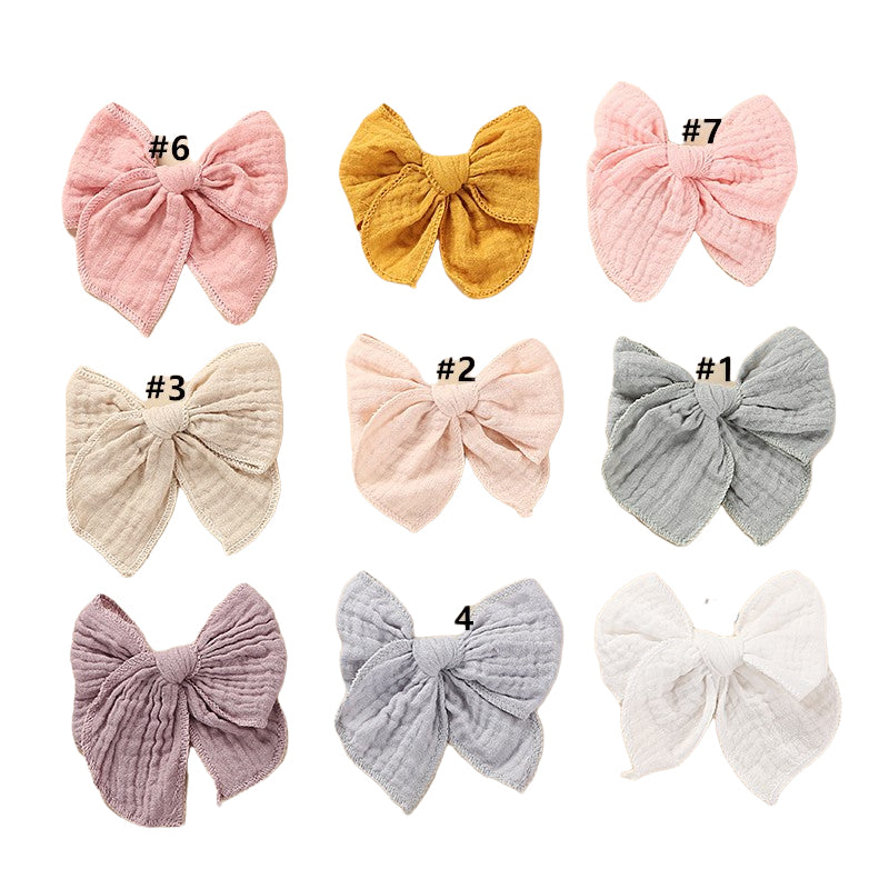 Girls Solid Color Bow Accessories Headwear Wholesale 221216403