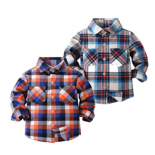 Baby Kid Boys Checked Shirts Wholesale 221216410