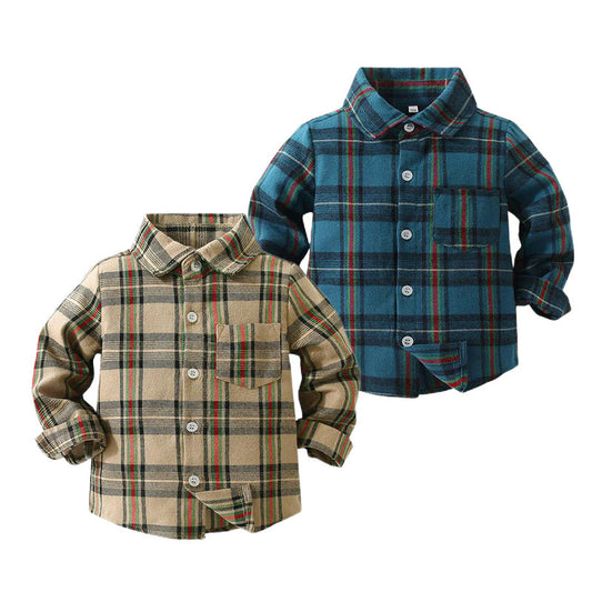 Baby Kid Boys Checked Shirts Wholesale 221216411