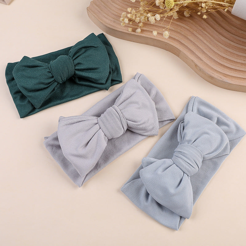 Girls Solid Color Bow Accessories Headwear Wholesale 221216413