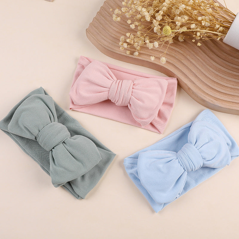 Girls Solid Color Bow Accessories Headwear Wholesale 221216413