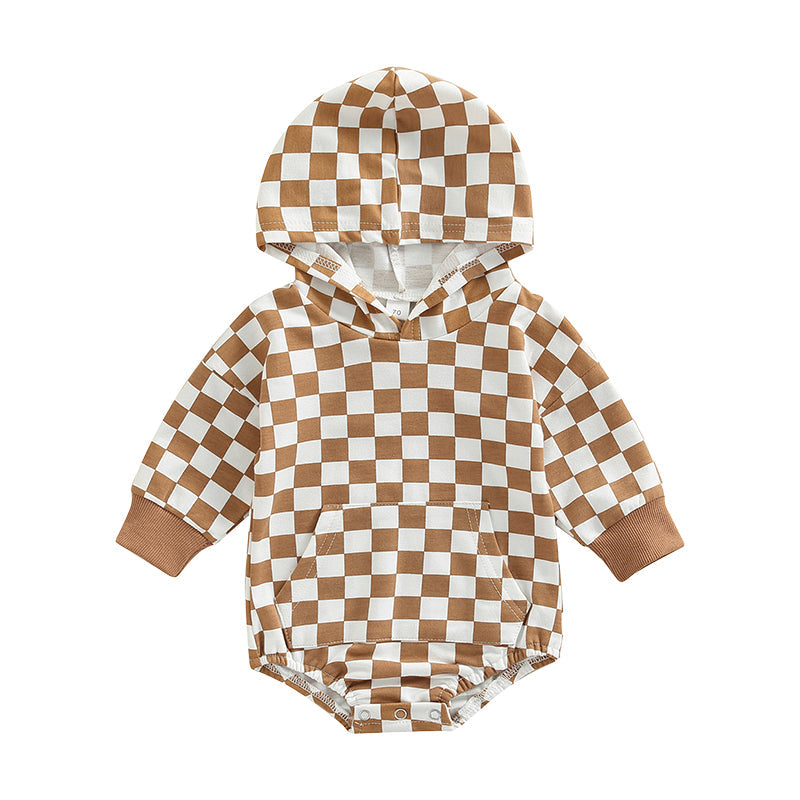 Baby Kid Unisex Checked Rompers Wholesale 221216423