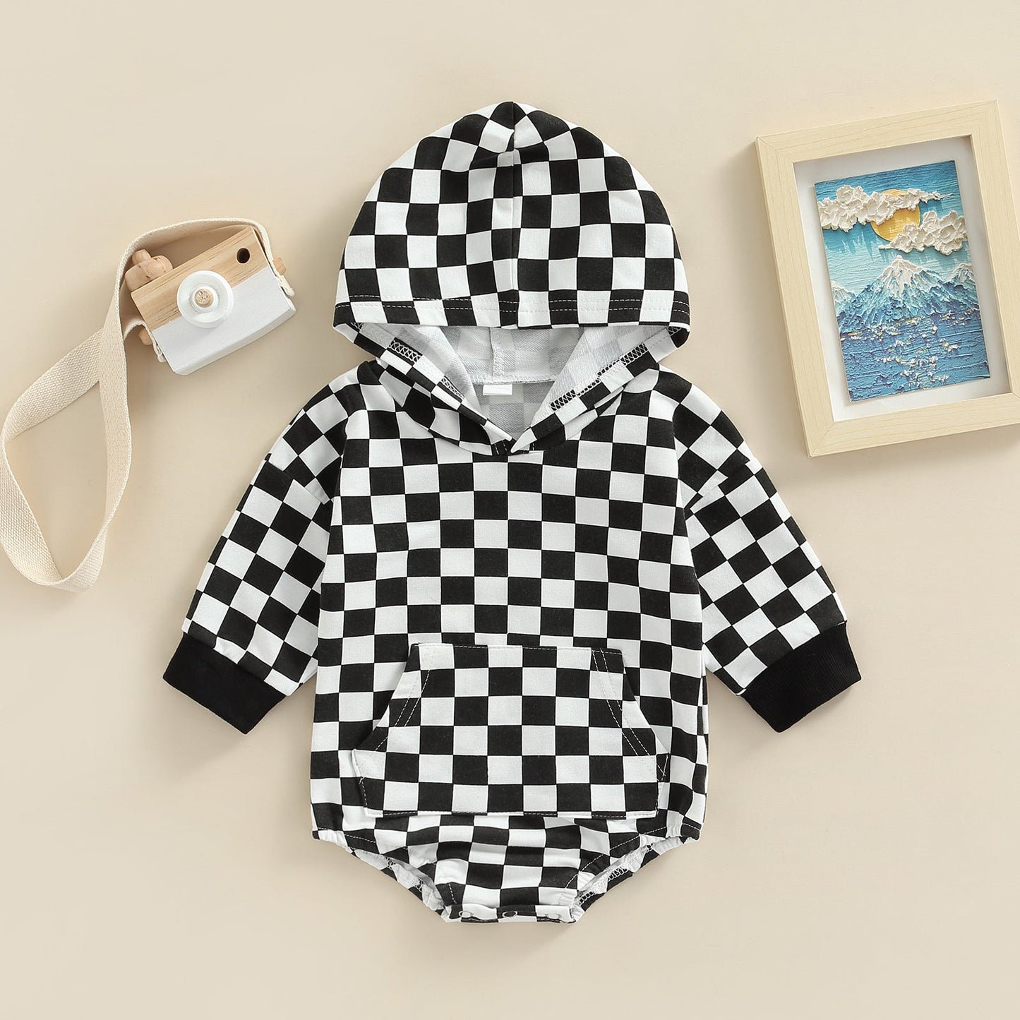 Baby Kid Unisex Checked Rompers Wholesale 221216423