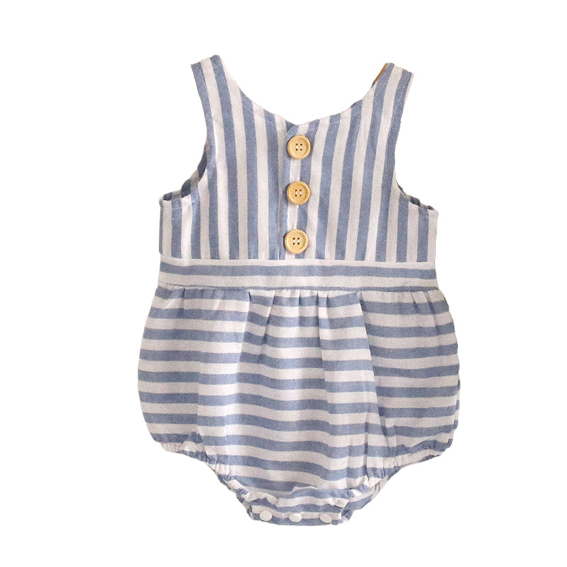 Baby Unisex Striped Rompers Wholesale 22121677