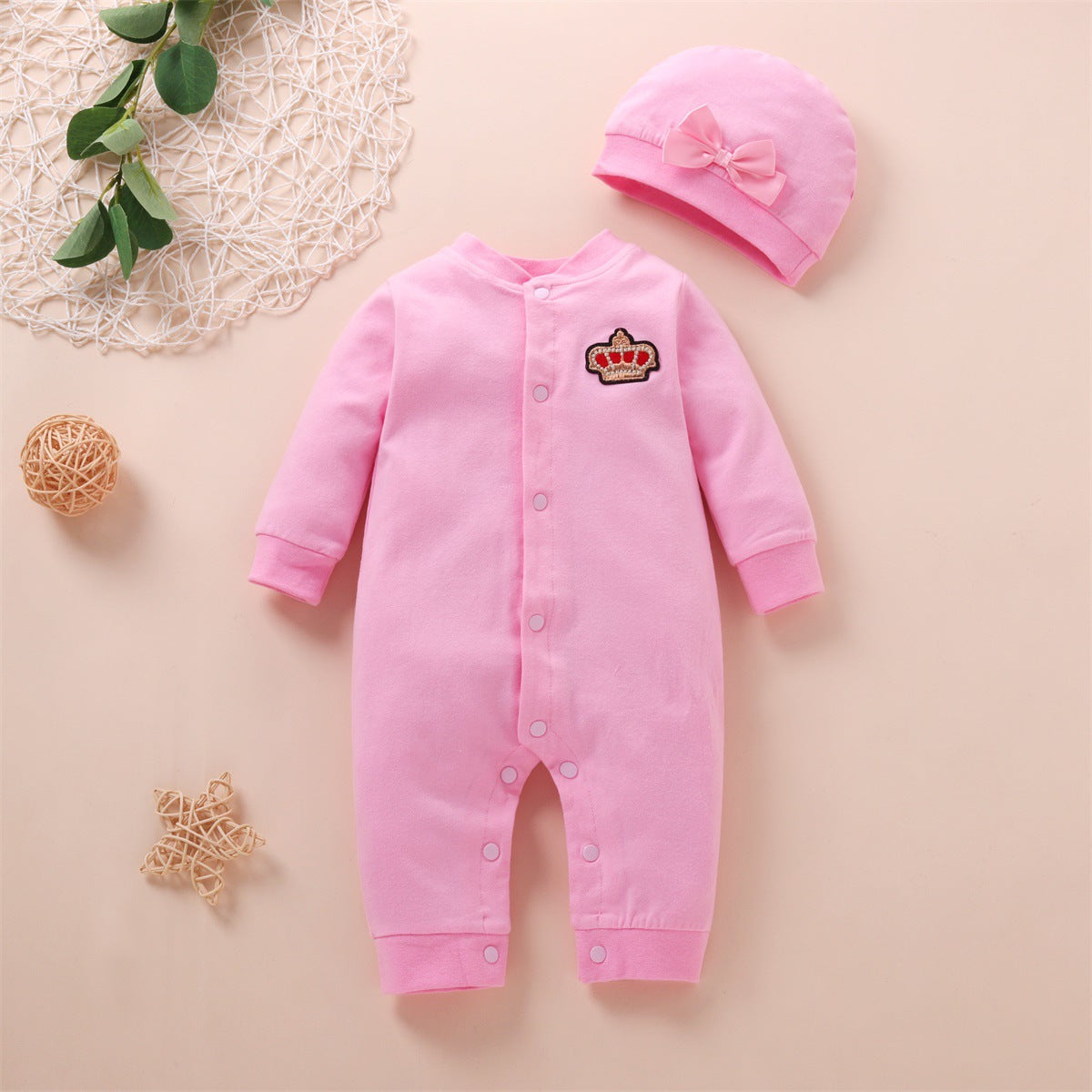 Baby Girls Embroidered Jumpsuits Wholesale 22121683