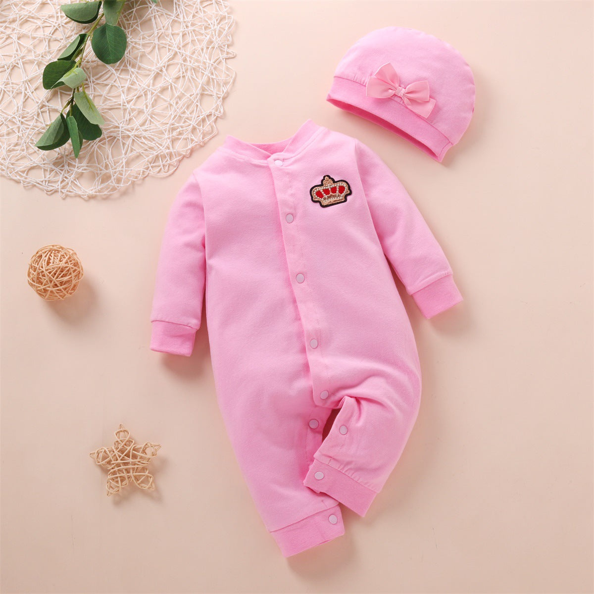 Baby Girls Embroidered Jumpsuits Wholesale 22121683