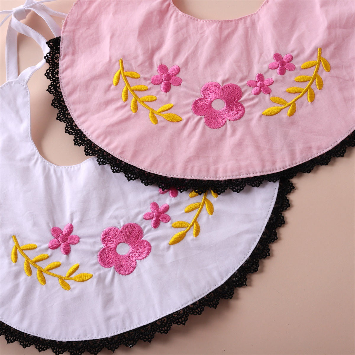 3 Pieces Set Baby Girls Embroidered Rompers Solid Color Hats And Flower Others accessories Wholesale 22121688