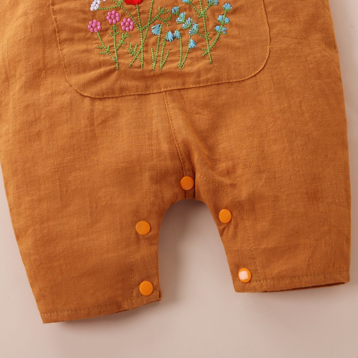 Baby Girls Flower Embroidered Jumpsuits Wholesale 22121697