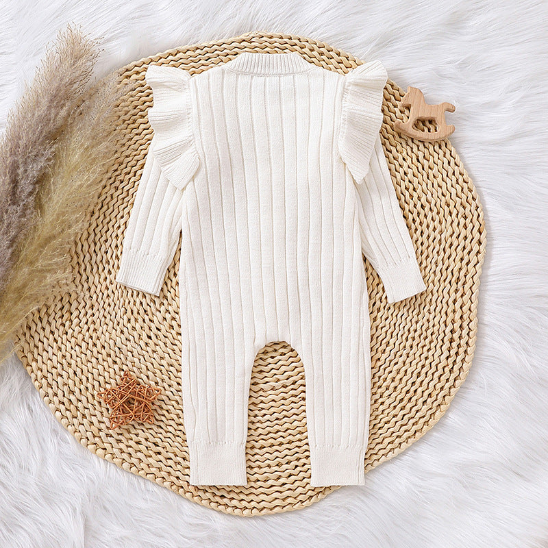 Baby Unisex Solid Color Muslin&Ribbed Jumpsuits Wholesale 221220105