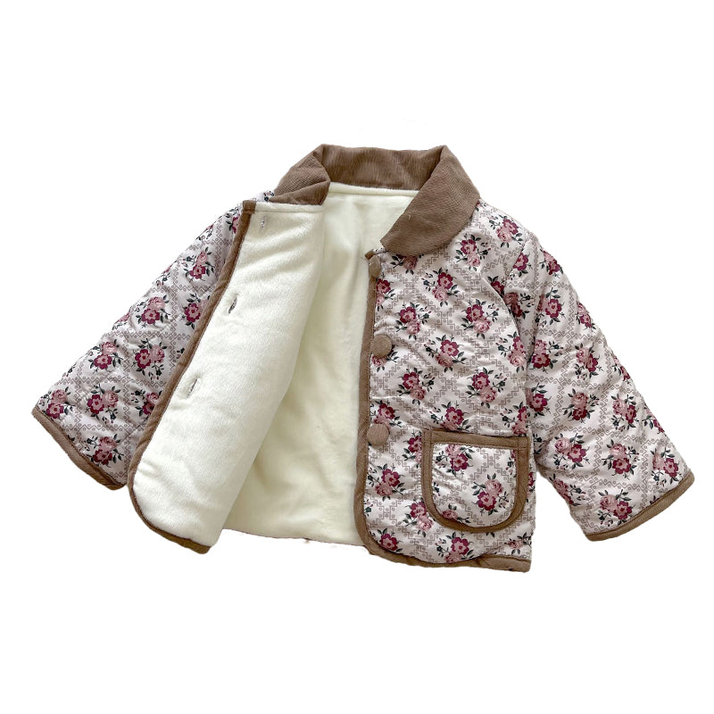 Baby Unisex Flower Print Jackets Outwears Wholesale 221220108